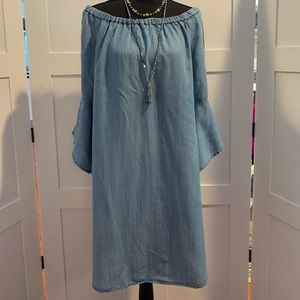 Denim summer dress.